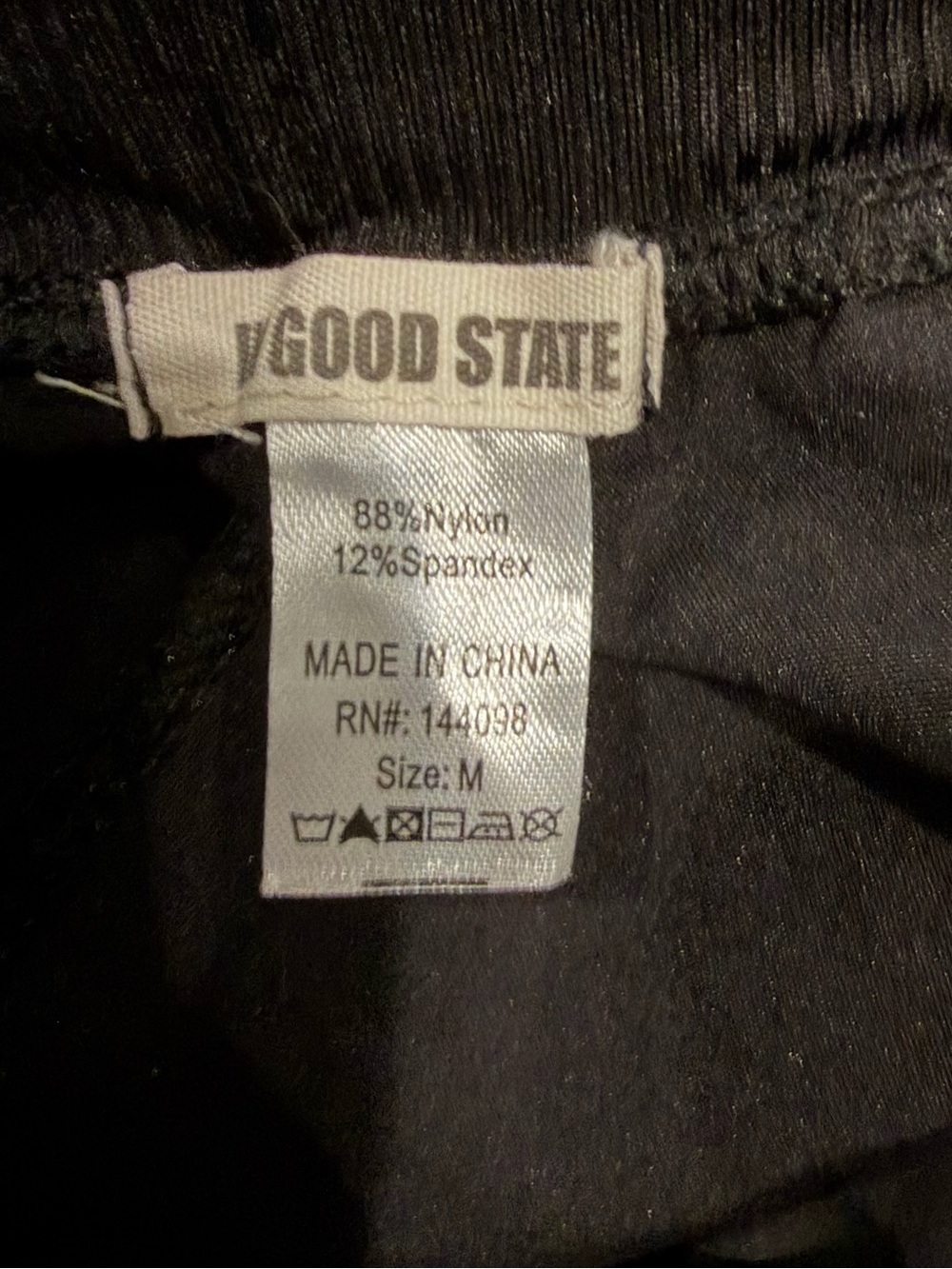 IN GOOD STATE BLACK CARGO JOGGER PANTS DRAWSTRING ELASTIC WAIST SIZE MEDIUM - Picture 3 of 3